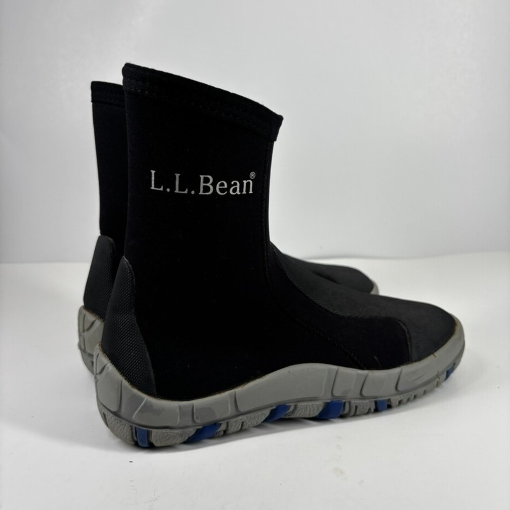 L.L.Bean Vortex Men's US 7 Black Neoprene Wetsuit Side-Zip Waterproof Water Boot - Picture 12 of 16